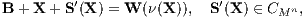 B + X + S′(X ) = W (ν(X )), S′(X ) ∈ CMn, 