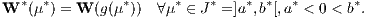 W *(μ*) = W (g(μ*)) ∀μ * ∈ J* = ]a*,b*[,a* < 0 < b*. 