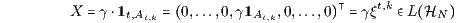 X γ 1t,At,k 0,...,0,γ1At,k,0,...,0 γξt,k > L HN