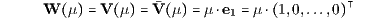 ¯ W μ V μ V μ μ e1 μ 1,0,...,0