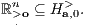 n > ℝ >.o ⊆ Ha,0.